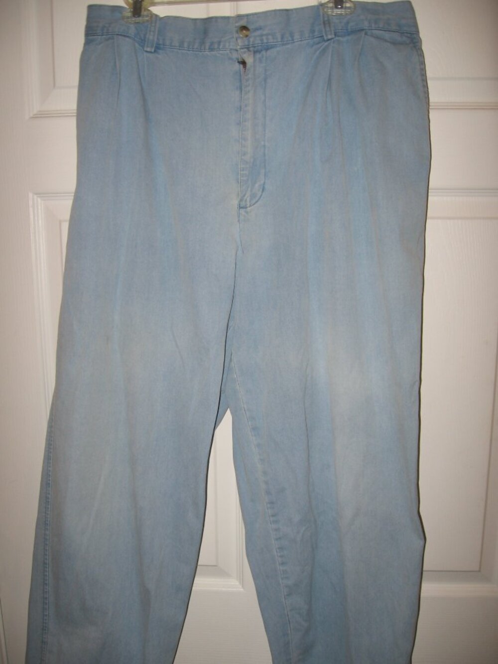 Roundtree & Yorke Light Blue Elastic Waist Chino Pants Men's 40 x 32